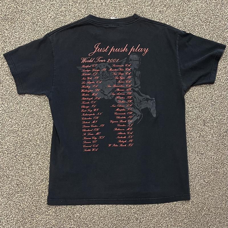 Vintage Aerosmith Just Push Play World Tour 2001 Tee