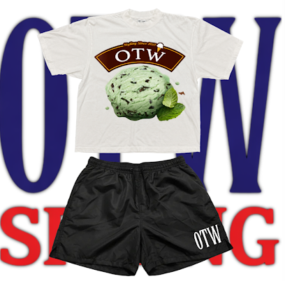 OTW Mint Ice Cream Windbreaker Shorts Set