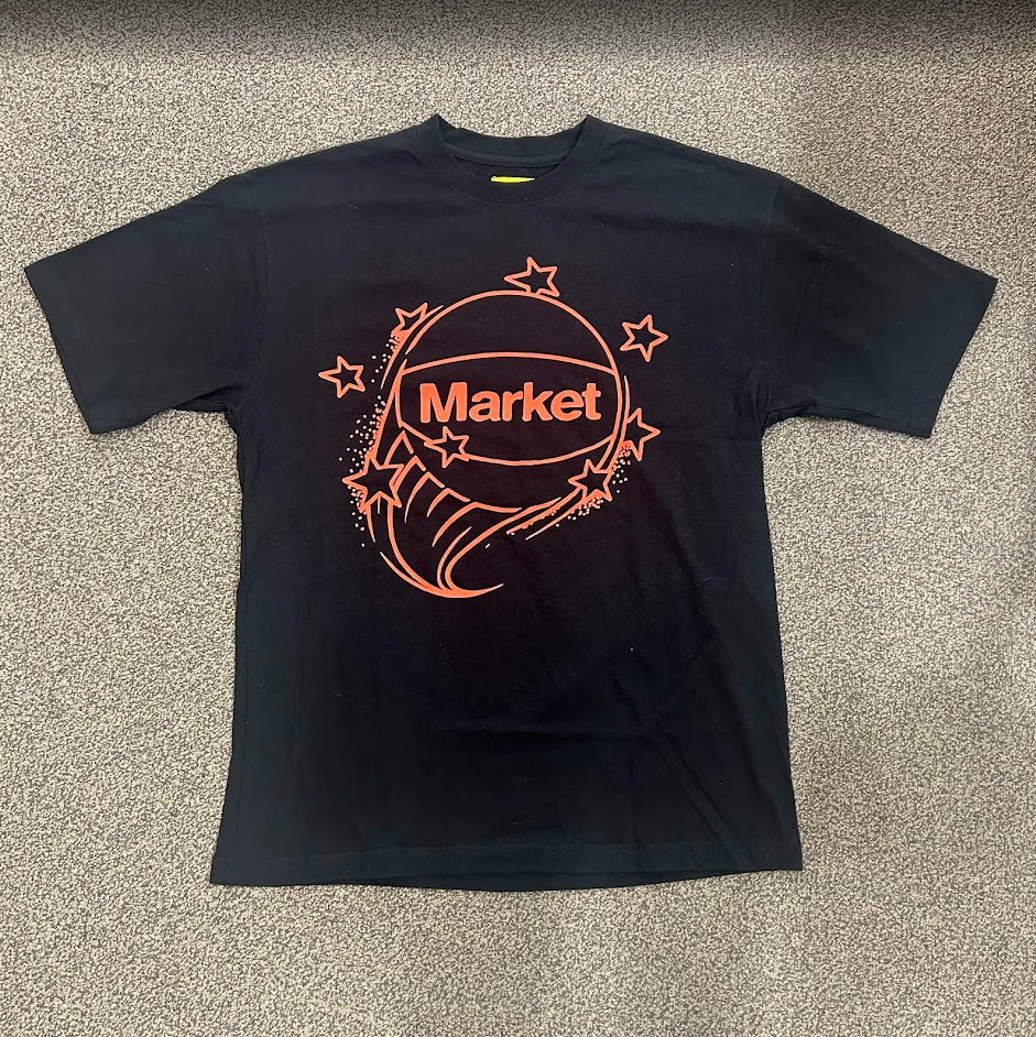 Market Star Shot Basketball Black/Orange