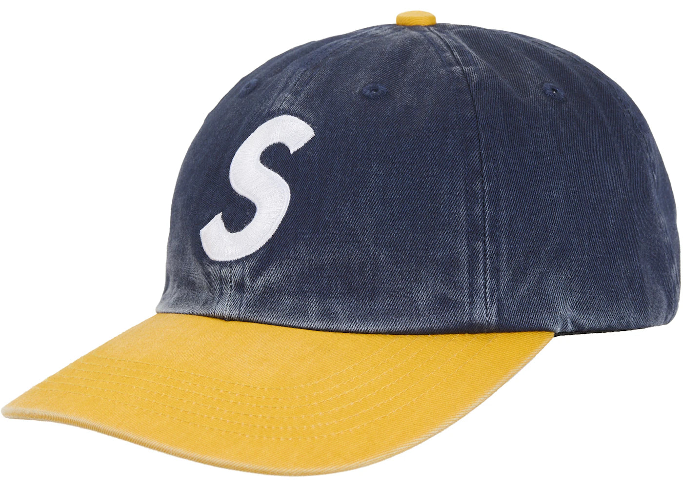 Supreme Pigment Coated 2-Tone S Logo 6-Panel Dark Denim
