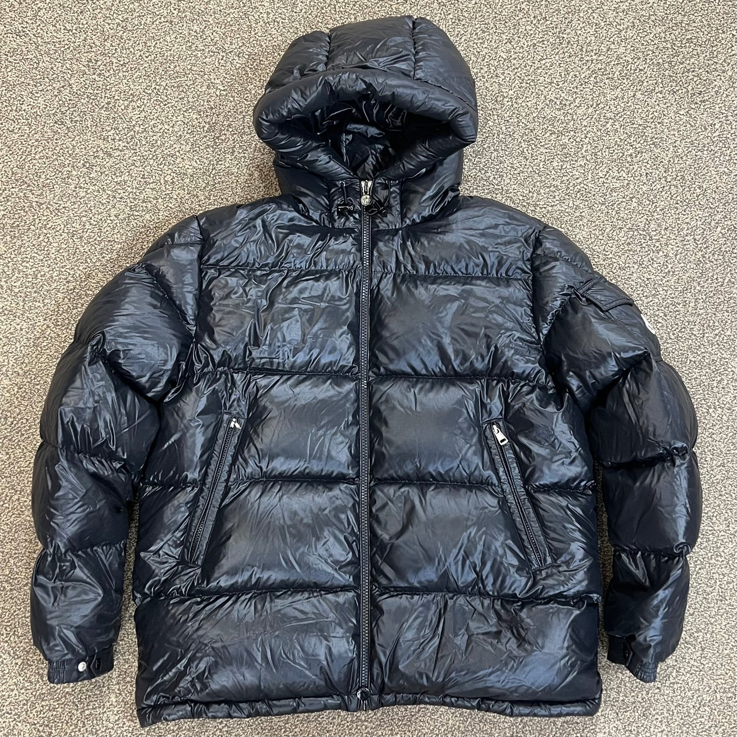 Moncler Black Maya Nylon Down Jacket