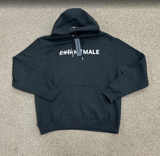 ExtinctMale Black 3M Pullover Logo Hoodie