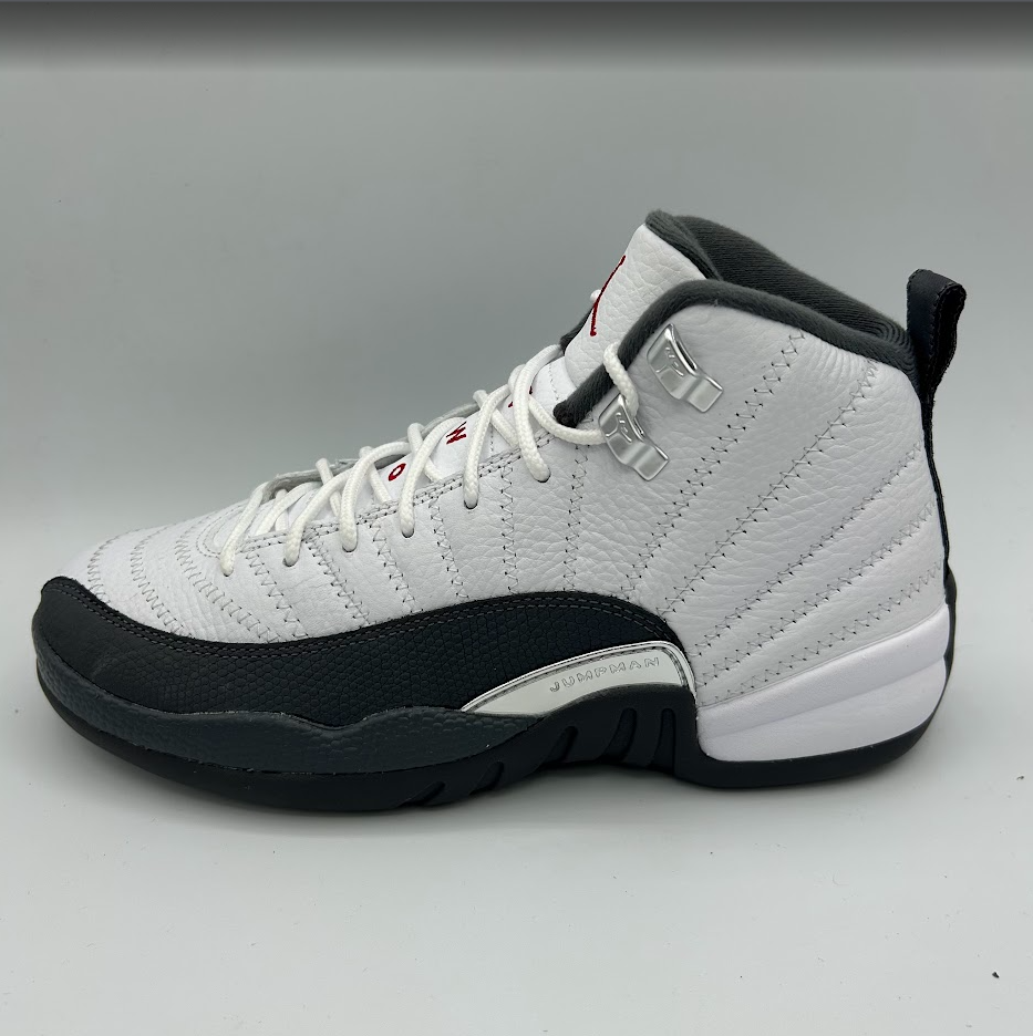 Jordan 12 Retro White Dark Grey (GS)