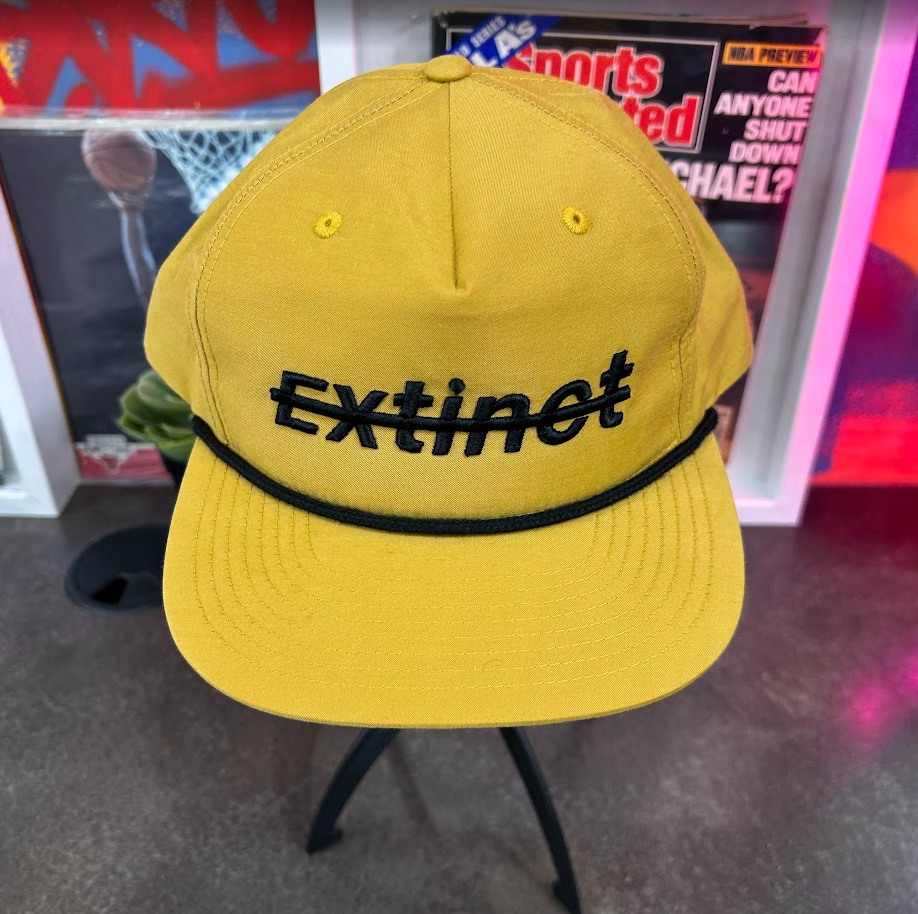 ExtinctMale Gold Net Stitch Logo Hat