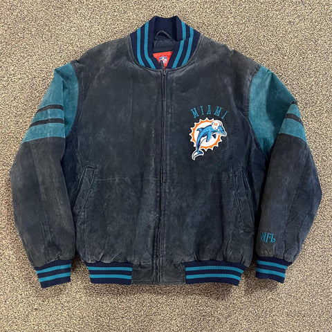 Vintage NFL Suede Miami Dolphins Varsity Jacket