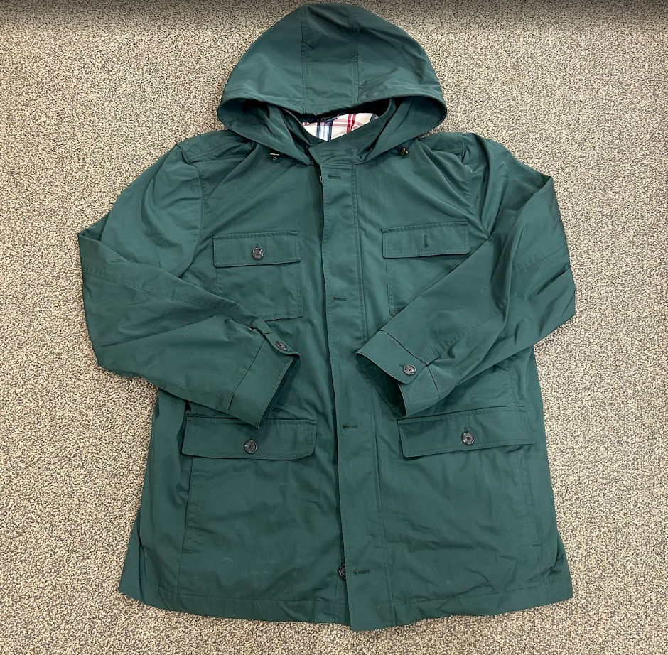Brooks Brothers Rain Jacket Green/Plaid