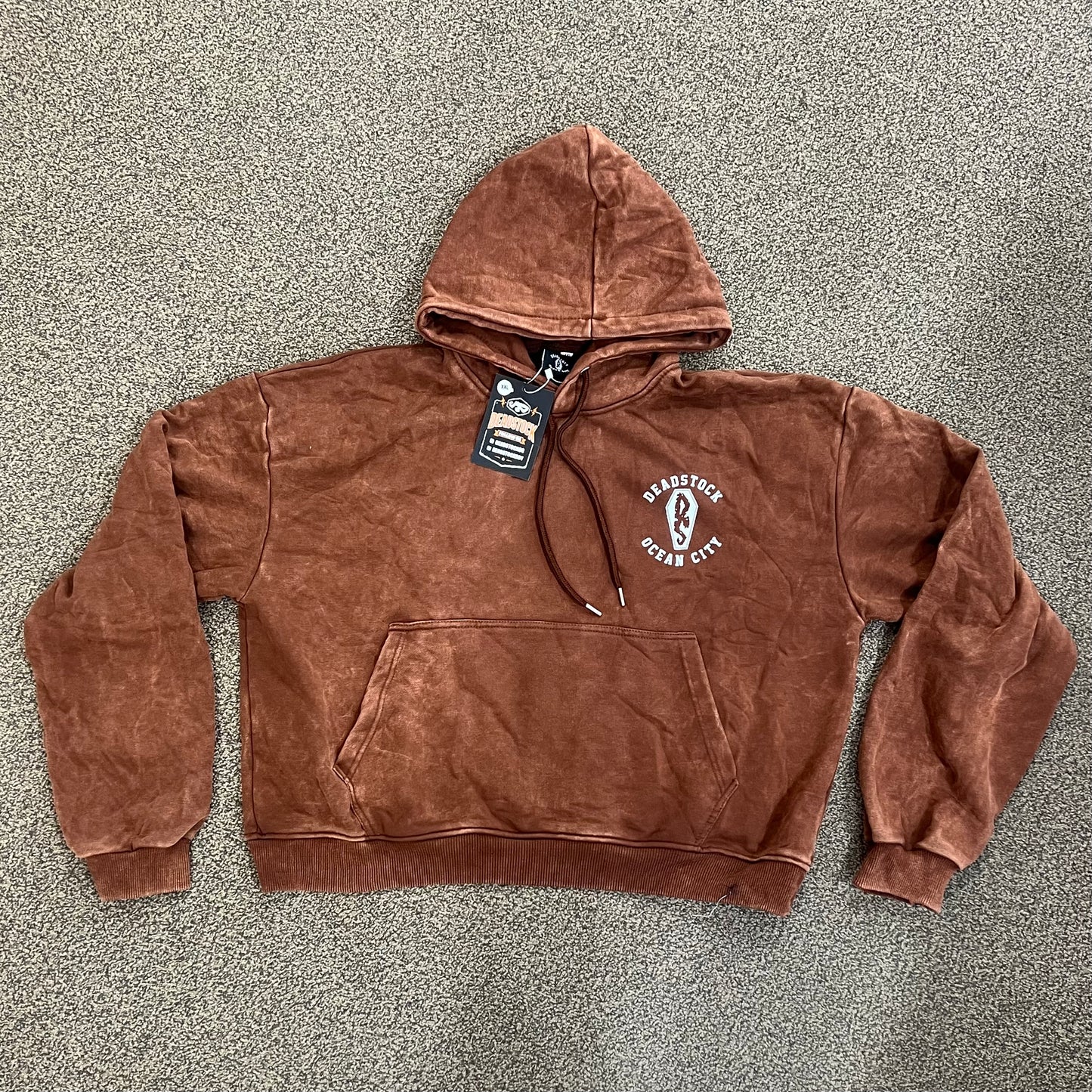 Deadstock Stock 21 Off-White Jordan 2 Washed Brown Hoodie