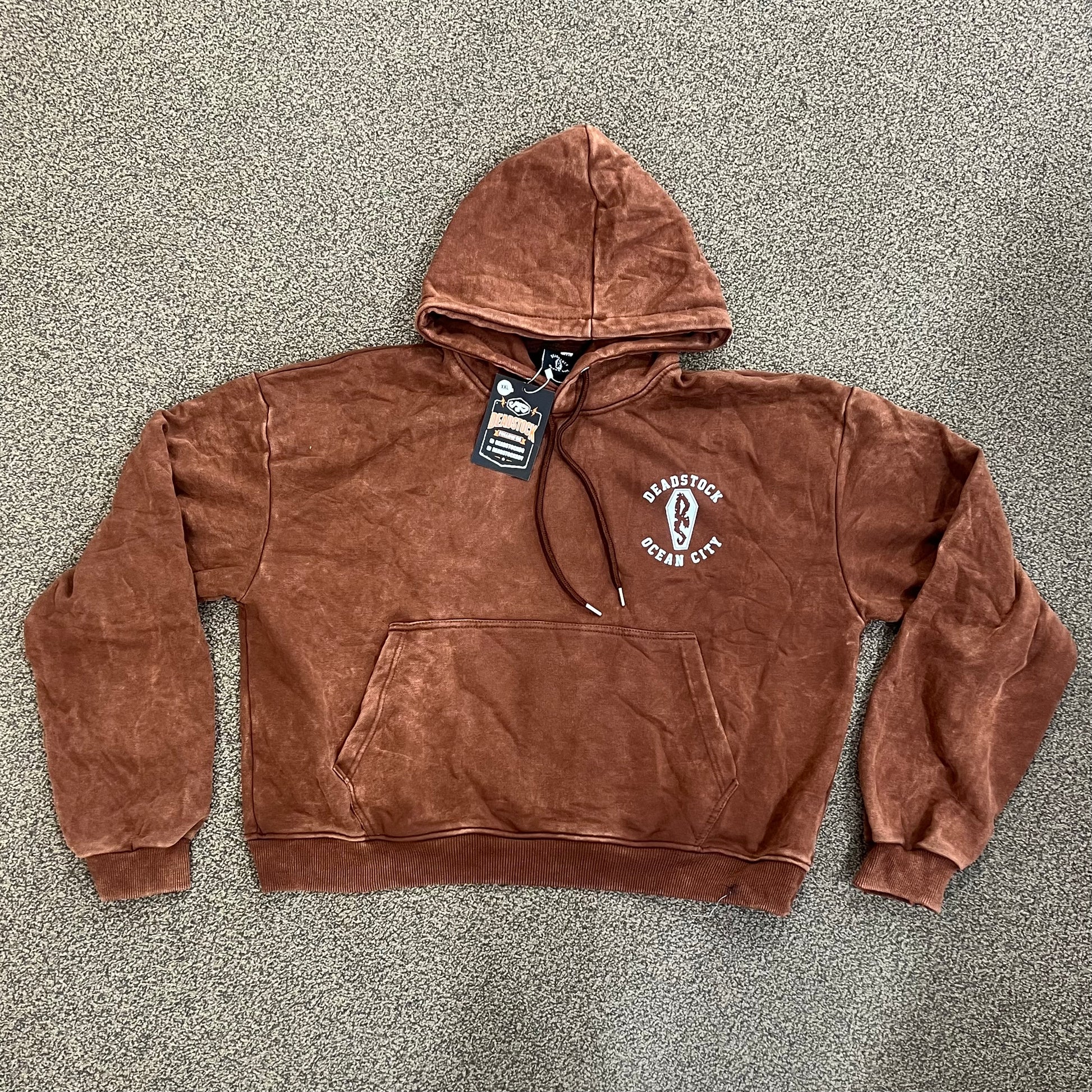 Deadstock Stock 21 Off-White Jordan 2 Washed Brown Hoodie