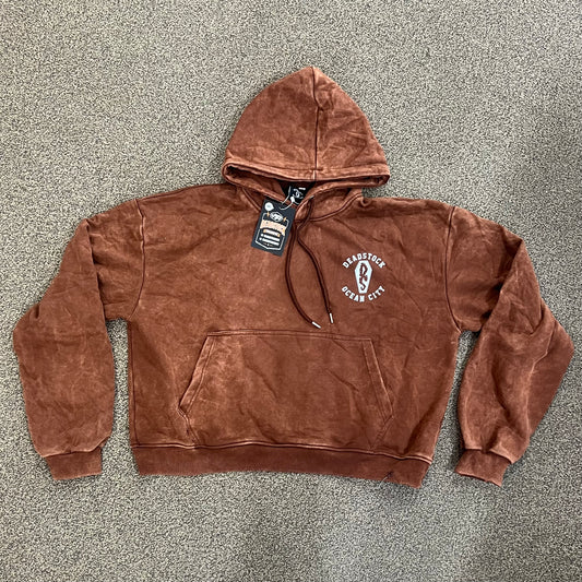 Deadstock Stock 21 Off-White Jordan 2 Washed Brown Hoodie
