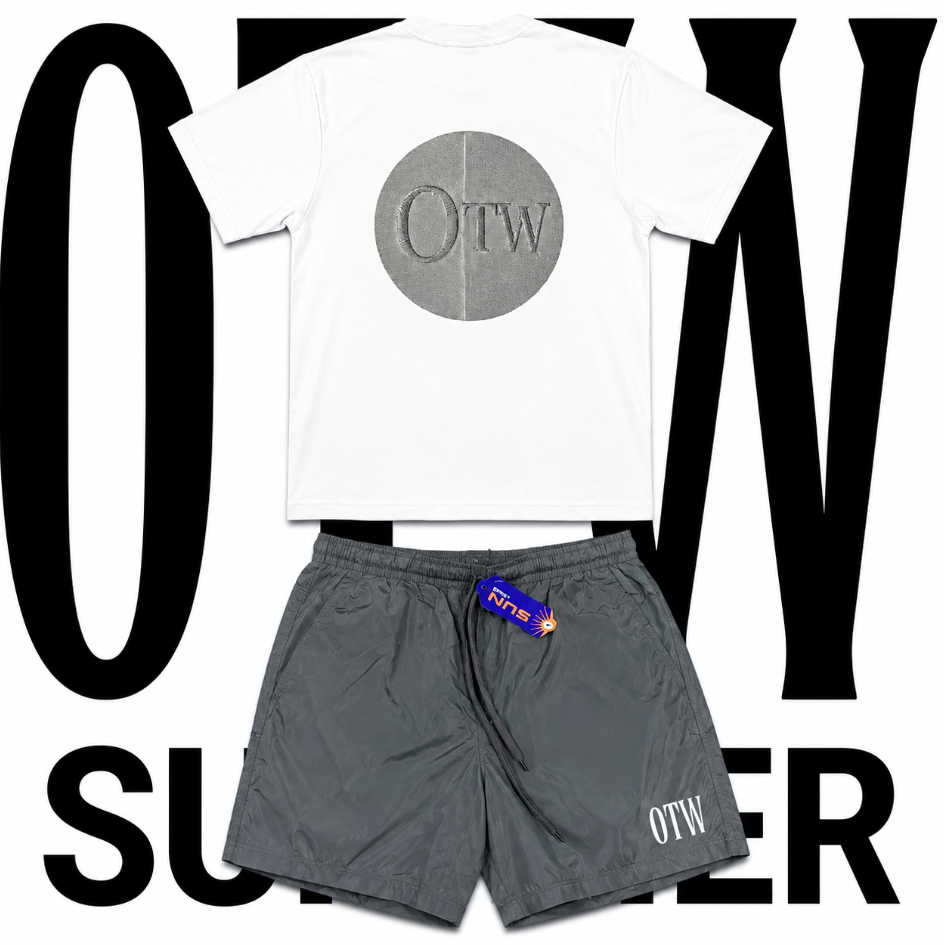 OTW Gray20 Windbreaker Shorts Set
