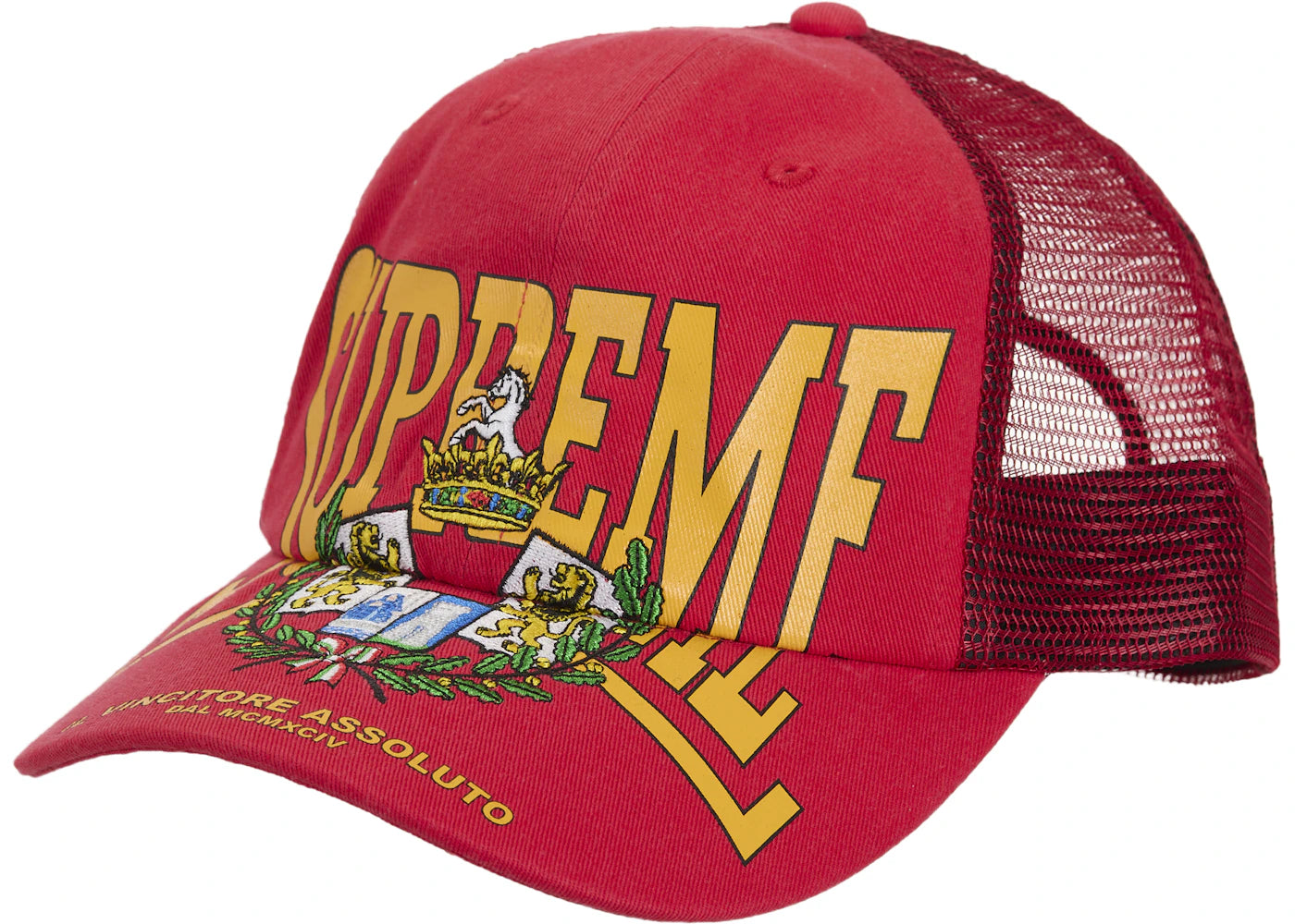 Supreme Crest Mesh Back 6-Panel Red