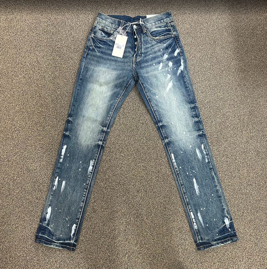 MNML Paint Splatter Dark Skinny Jeans