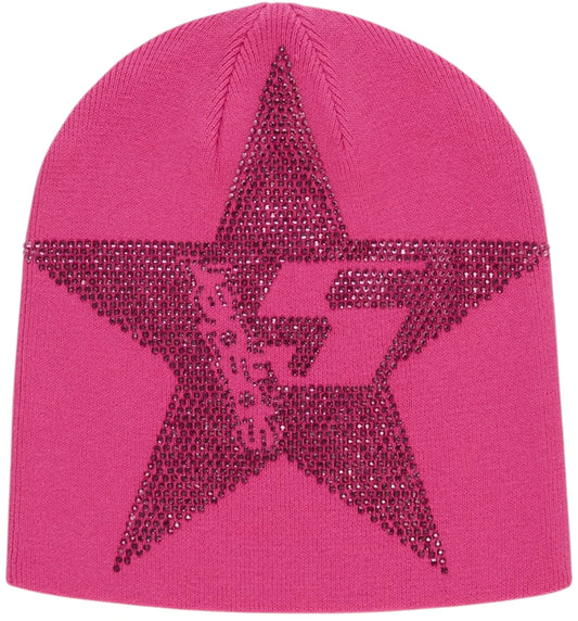 Sp5der Star Rhinestone Skully Pink