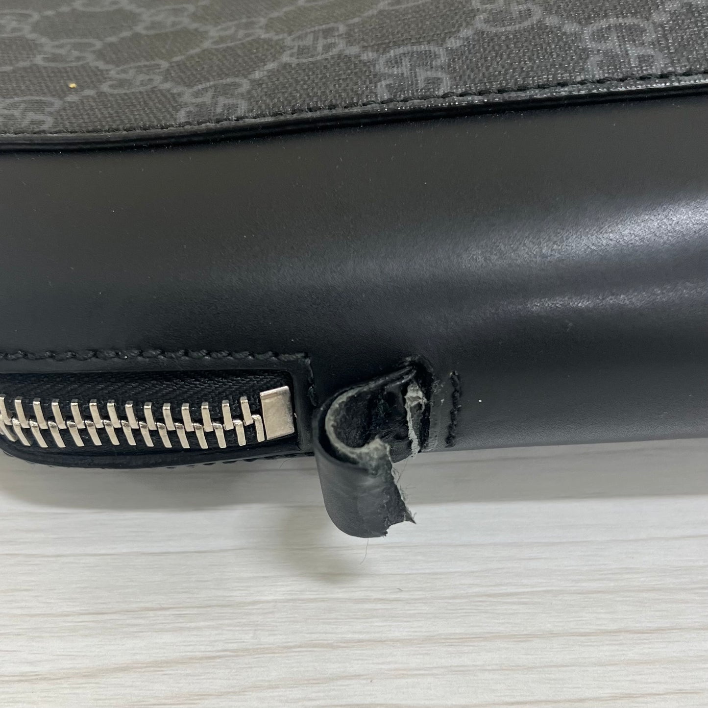Gucci Monogram Canvas GG Supreme Briefcase/Laptop Bag Black