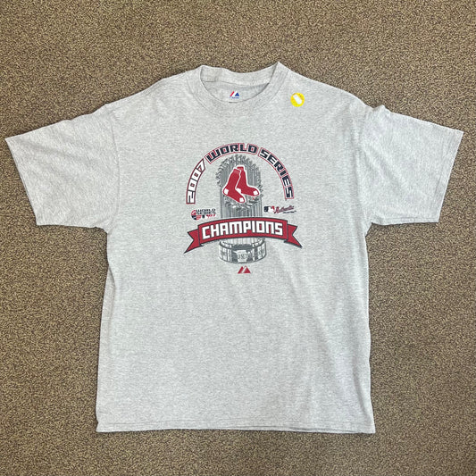 Vintage Majestic 2007 World Series Champions Red Sox Tee