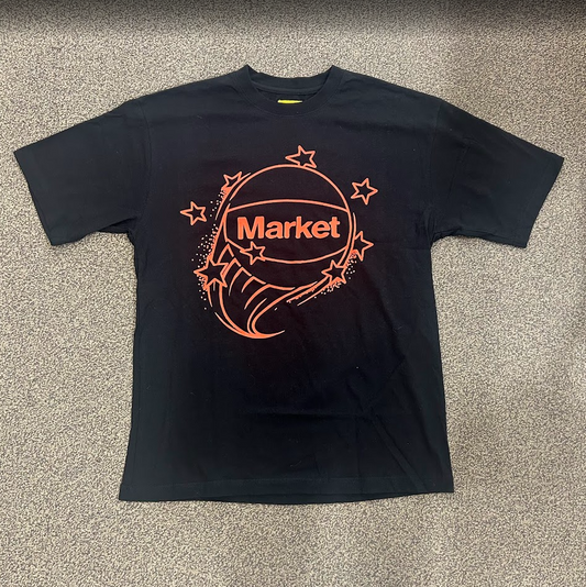 Market Star Shot Basketball Black/Orange
