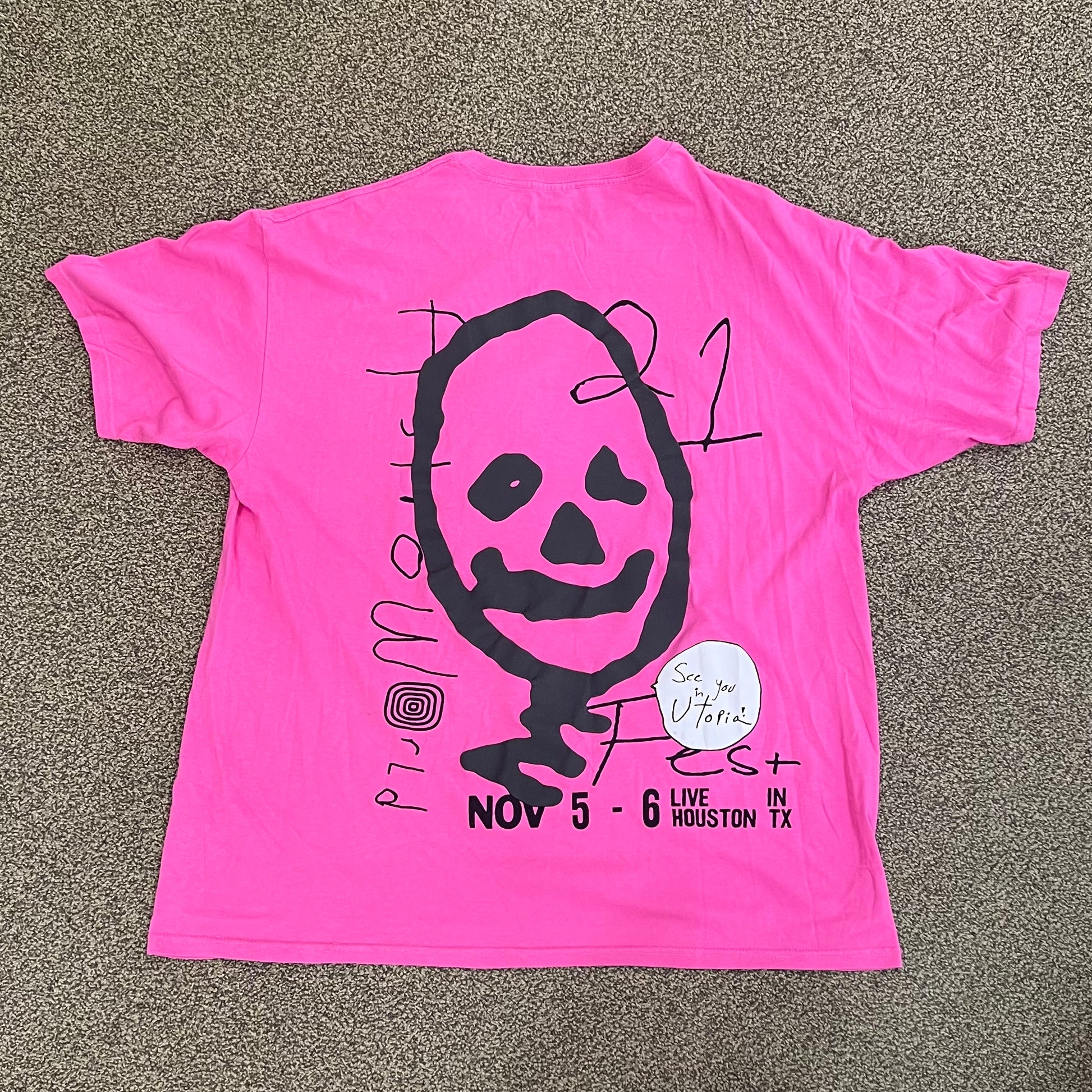 Travis Scott Other Side T-shirt Pink