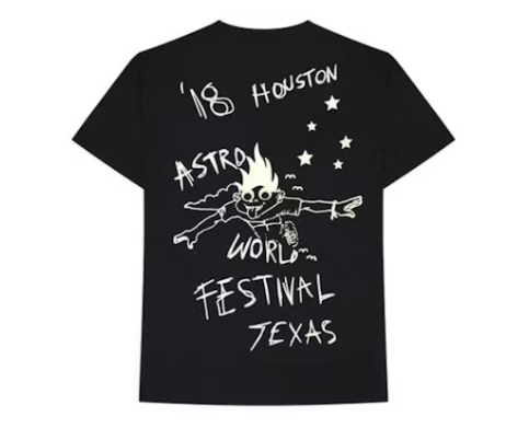 Travis Scott Look Mom I Can Fly Festival Tee Black
