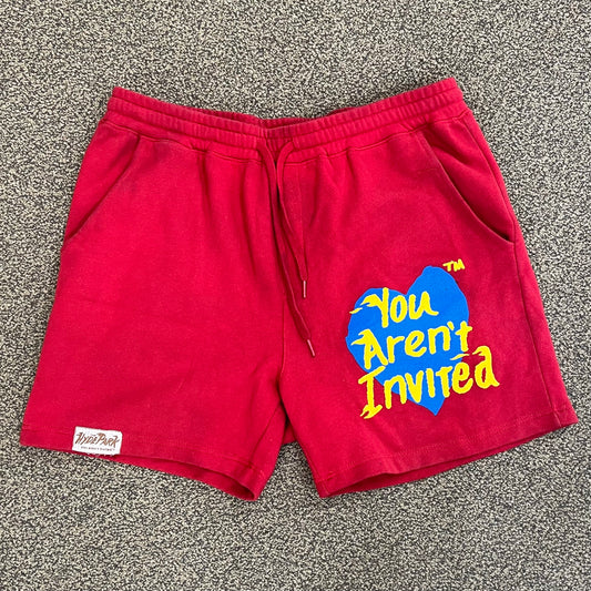 Hyde Park You Aren't Invited Sweat Shorts Red