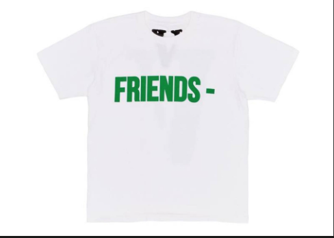 Vlone Friends Green V Tee White