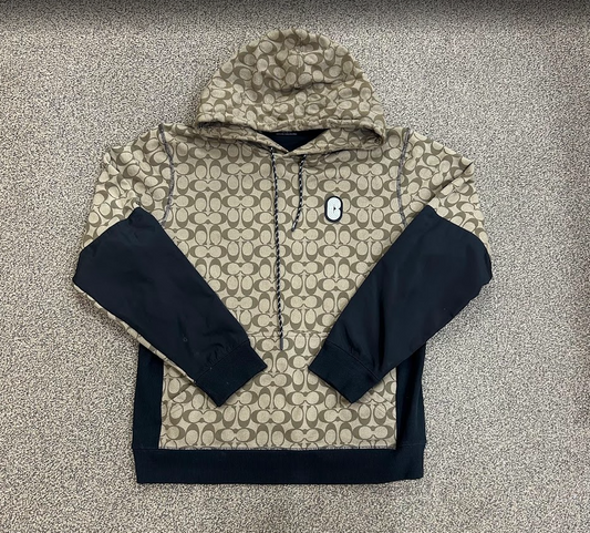 Coach Signature Hoodie Tan