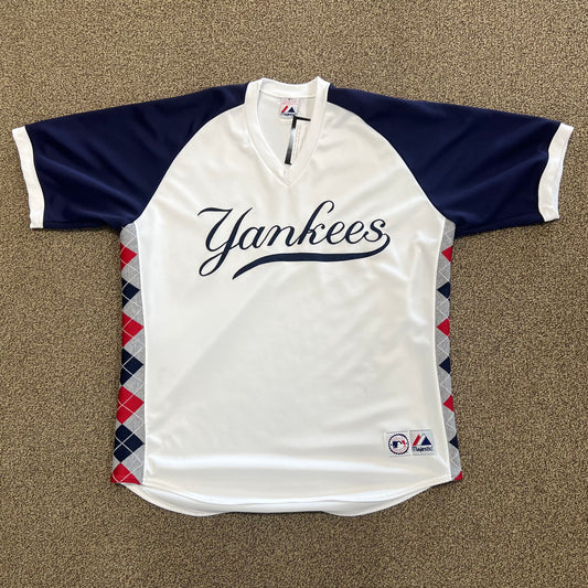 Vintage Majestic New York Yankees Argyle Baseball Jersey
