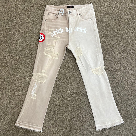 Gala Brick by Brick Stacked Denim Jeans Scorched Wheat