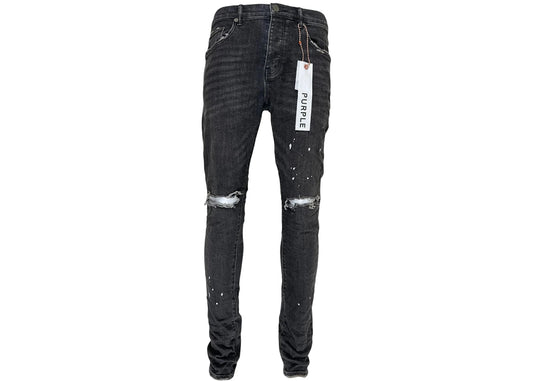 Purple Brand Black Over Spray Core Jeans Black