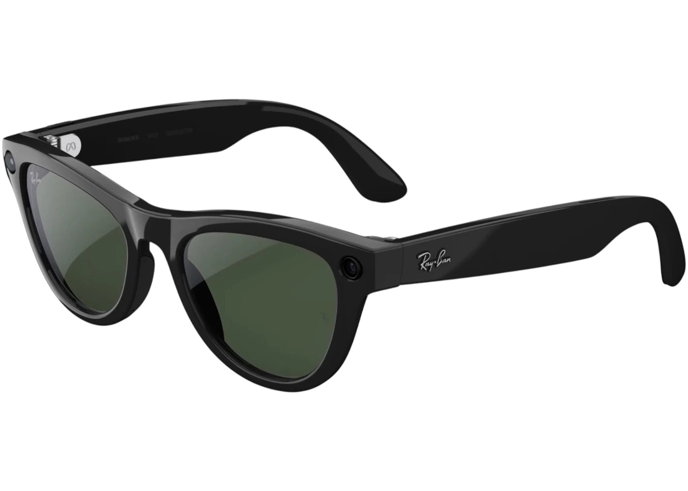 Meta x Ray-Ban Skyler Glasses (Gen 2) Standard 0RW4014_6011M52-20 Shiny Black/Clear to Graphite Green Transition