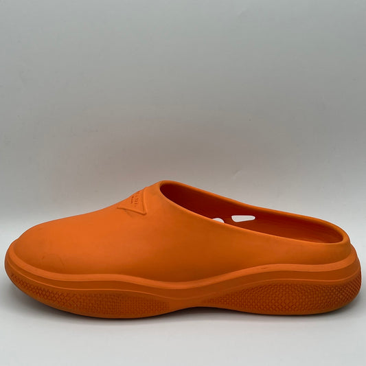 Prada Foam Rubber Mule Papaya Orange