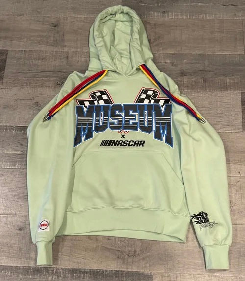 Adult Museum X NASCAR Strings Hoodie Teal