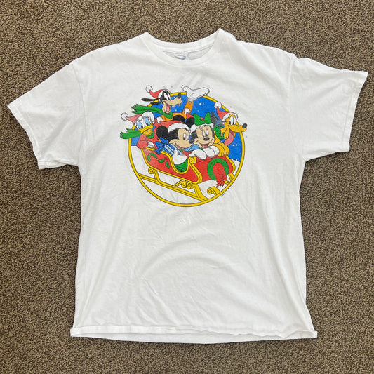 Vintage Disney Mickey Mouse & Friends Christmas Tee