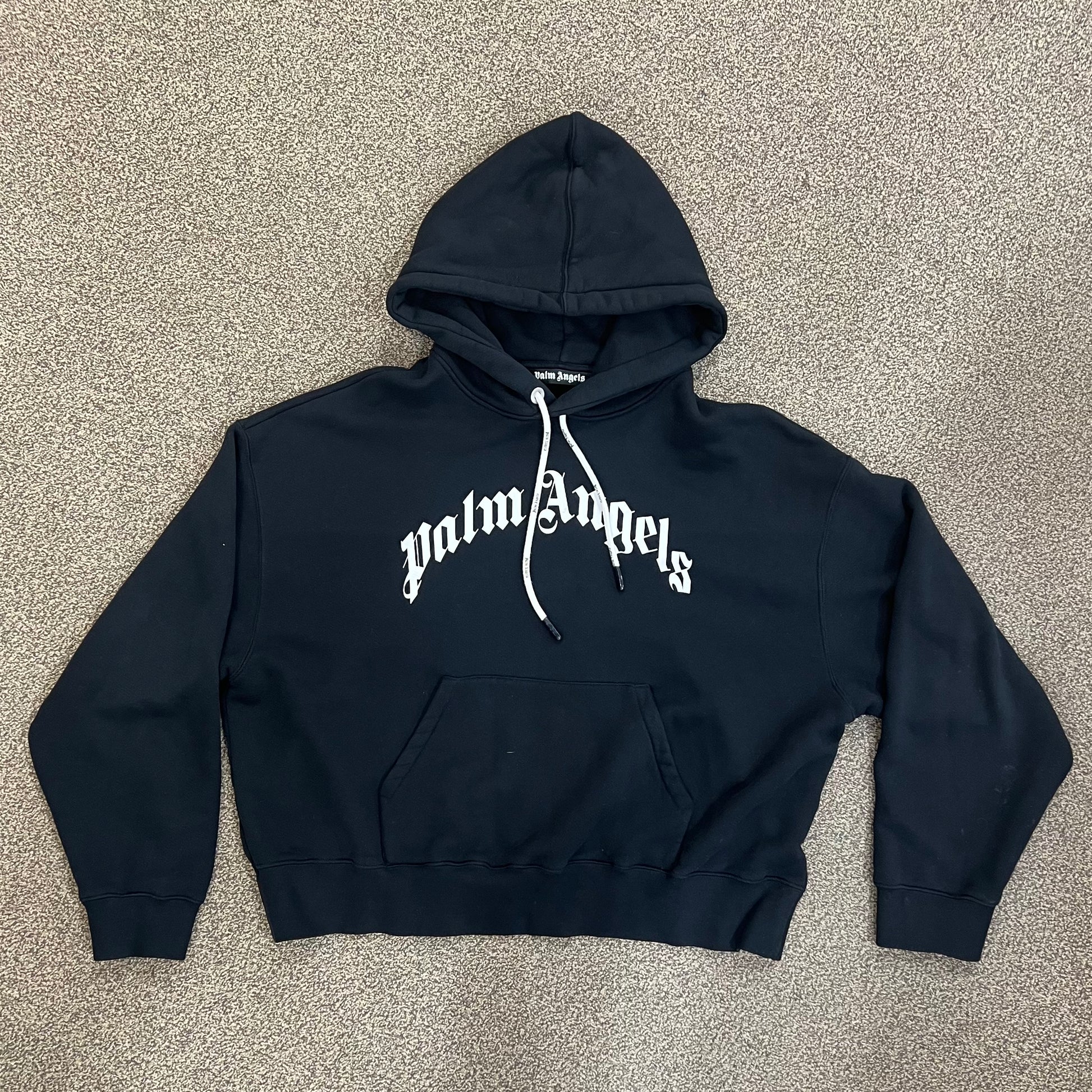 Palm Angels Logo-Print Sweatshirt Black/White