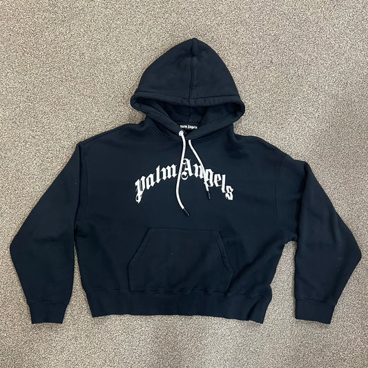 Palm Angels Logo-Print Sweatshirt Black/White
