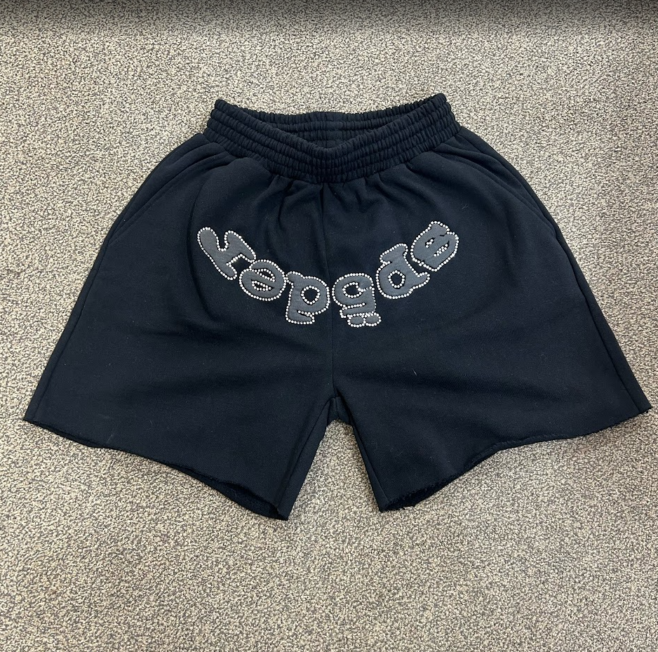 Sp5der OG Web V2 Rhinestone Short Black
