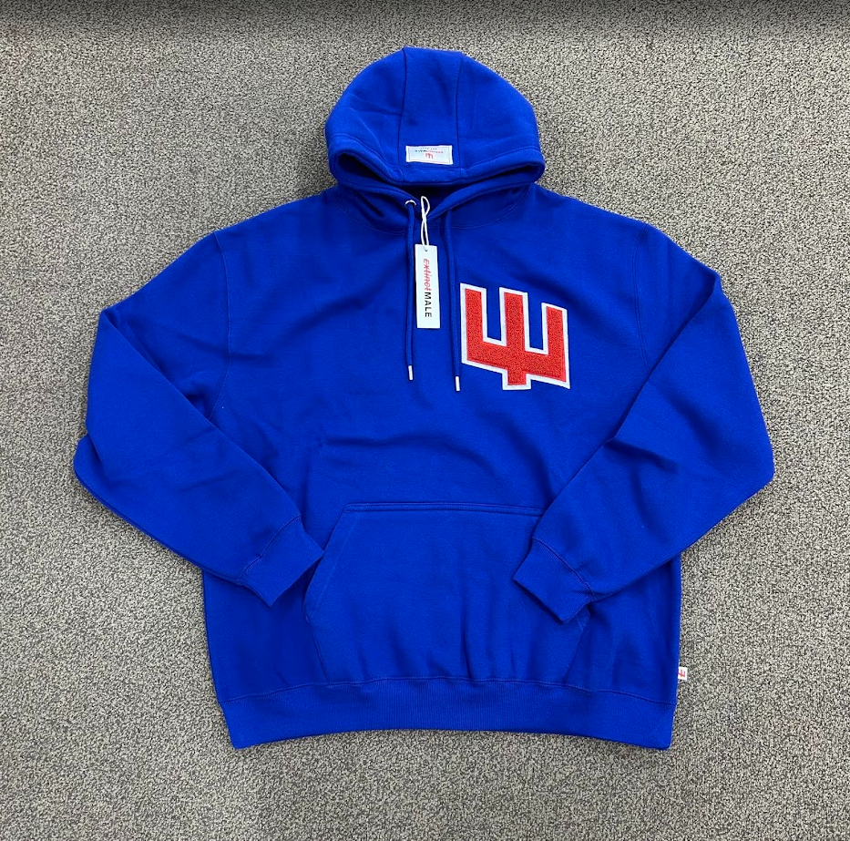 ExtinctMale Blue/Red  Chenille Logo Pullover
