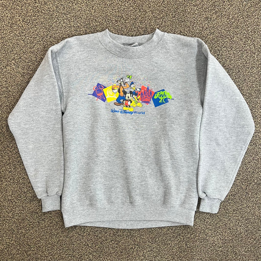 Vintage Walt Disney World Kids Grey Crewneck Sweatshirt