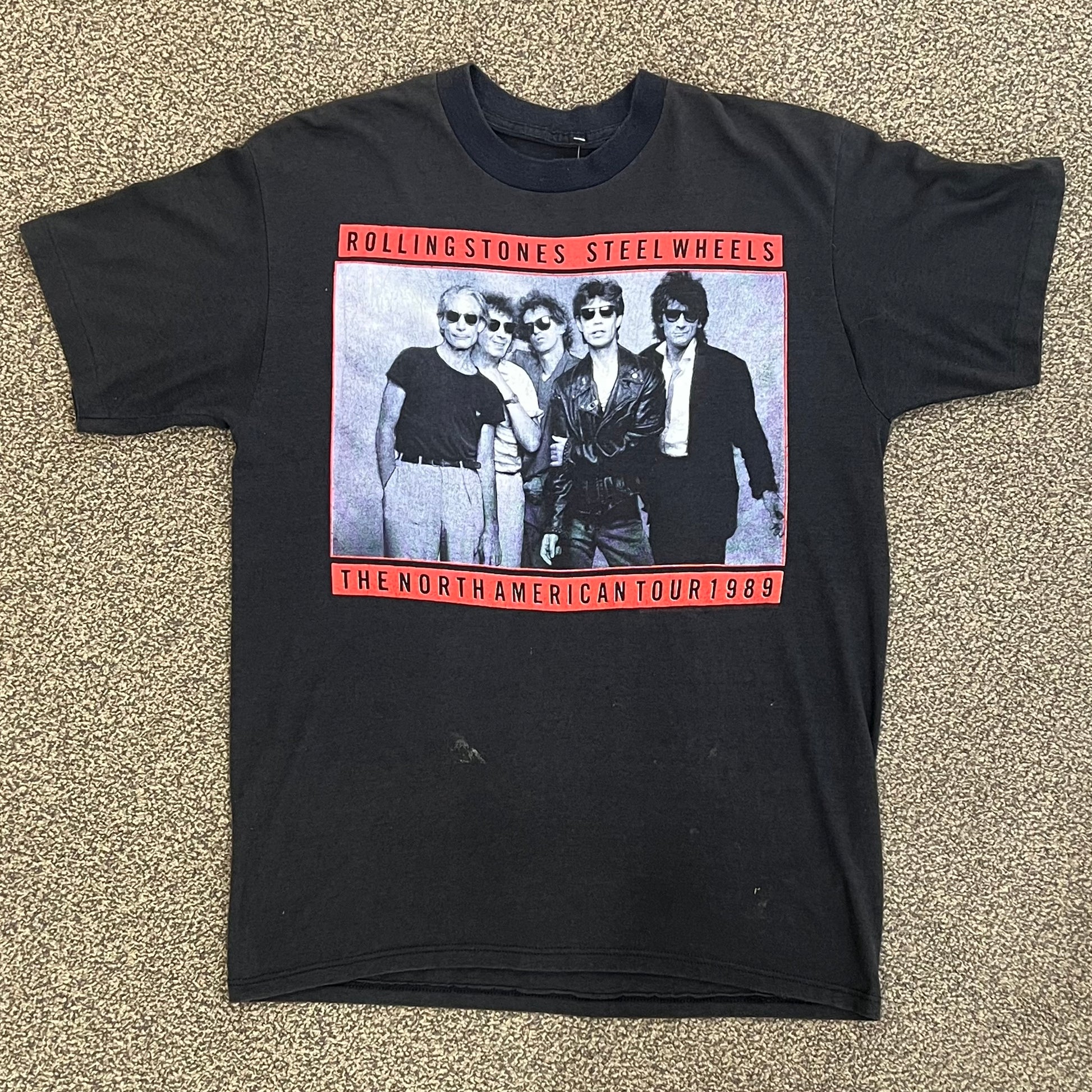 Vintage Rolling Stones 1989 Steel Wheels Tour Tee
