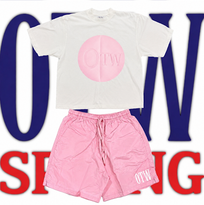 OTW Pink20 Windbreaker Shorts Set