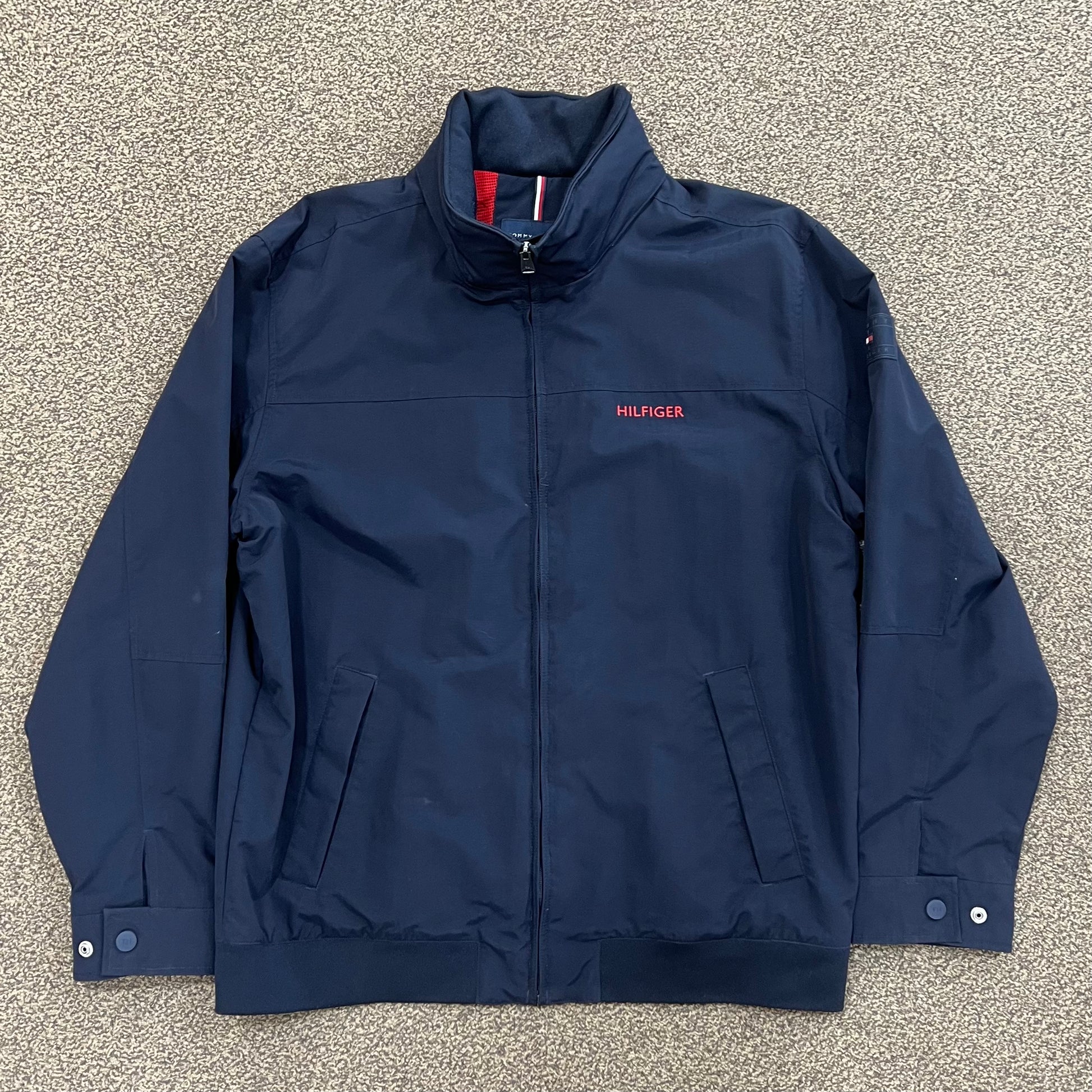 Vintage Tommy Hilfiger Windbreaker (Navy/Red)
