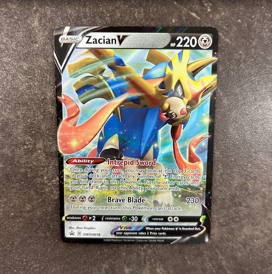 MINT Pokemon Card Zacian V #SWSH018