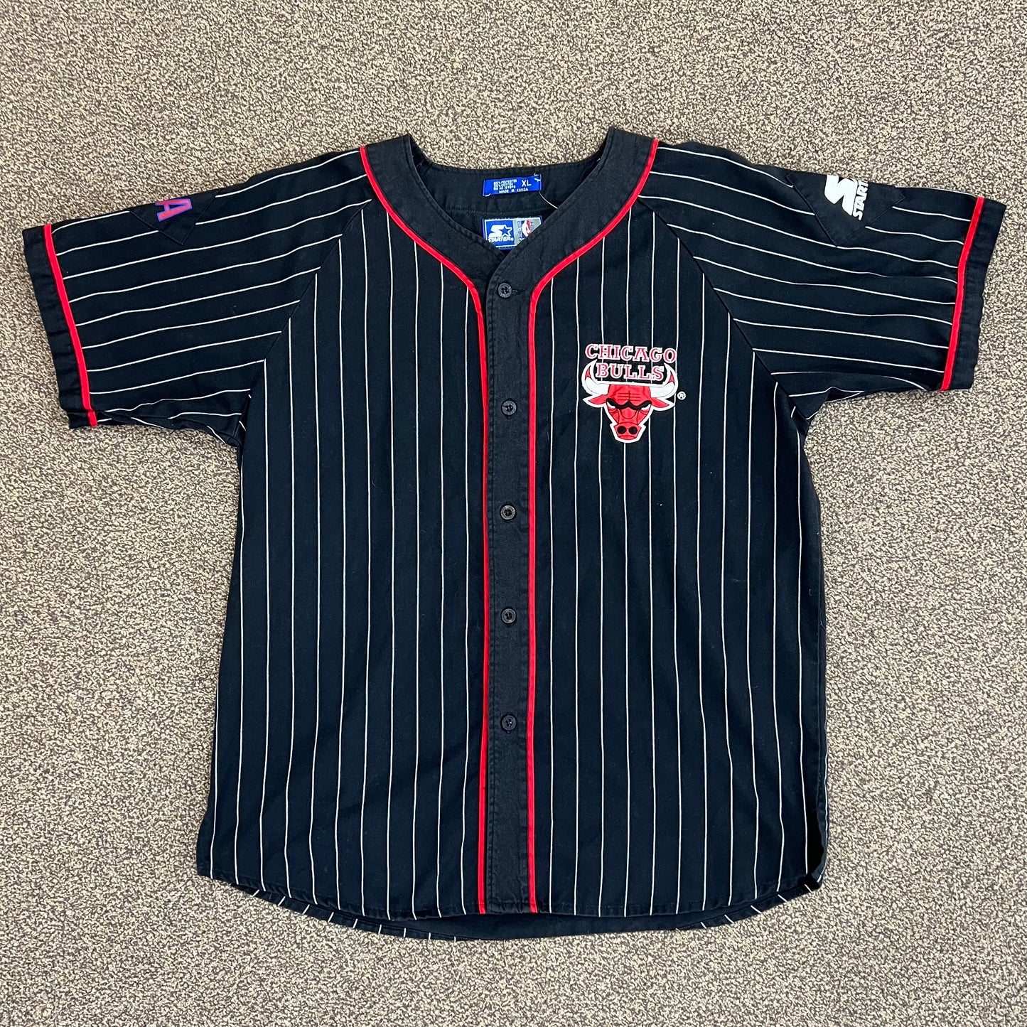 Vintage Starter Chicago Bulls Baseball Jersey