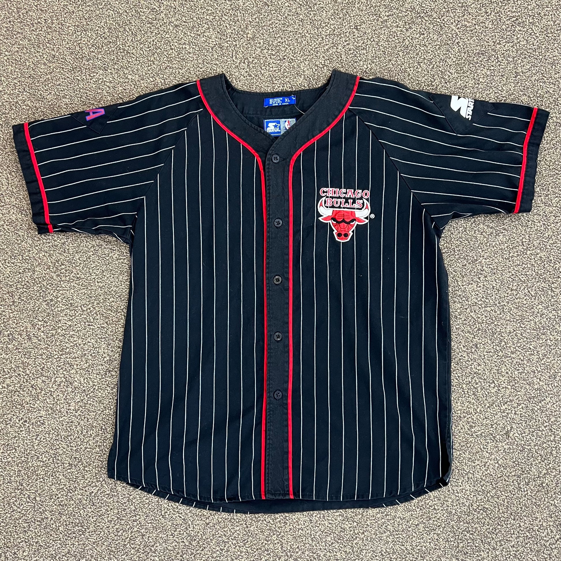 Vintage Starter Chicago Bulls Baseball Jersey