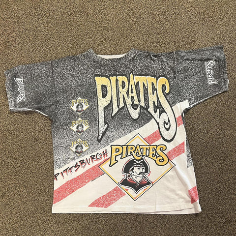 Vintage 1991 All Over Print Pittsburgh Pirates Tee