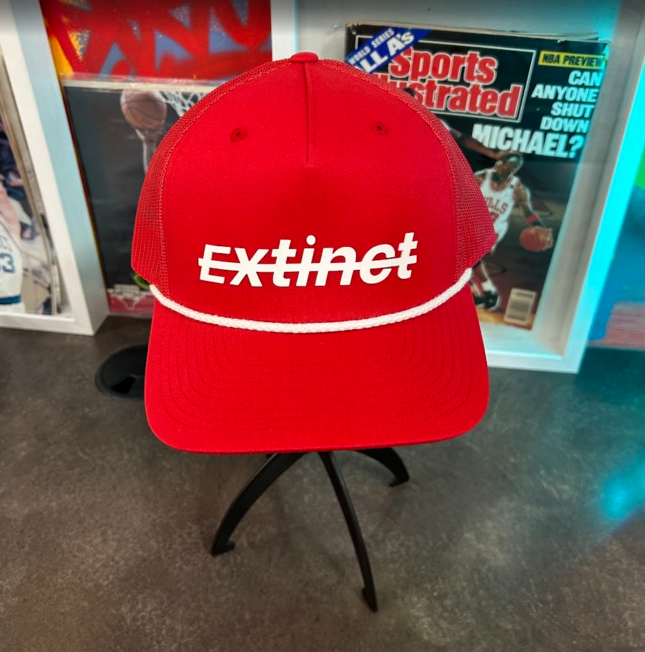 ExtinctMale Red Net Logo Hat