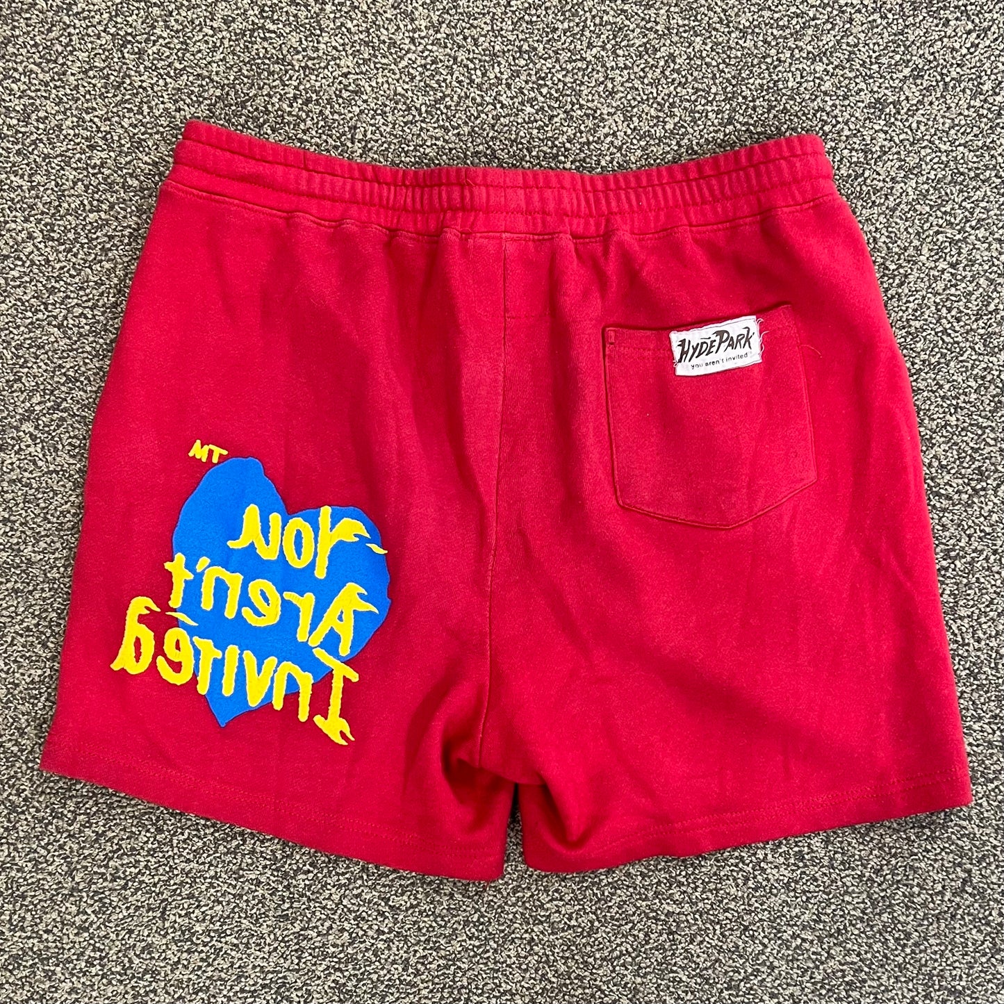Hyde Park You Aren't Invited Sweat Shorts Red