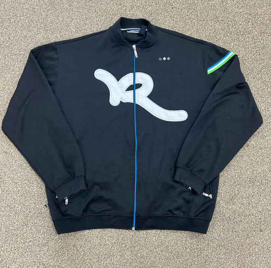 Vintage Rocawear Big R Logo Track Jacket Black/Blue
