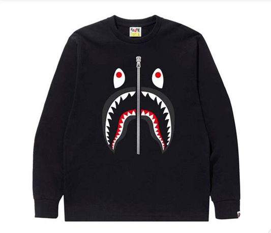 Bape Shark Long Sleeve Black