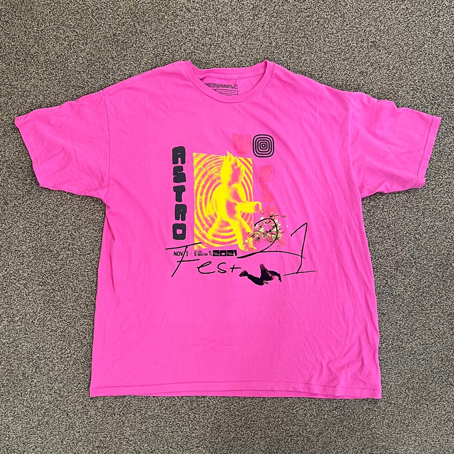 Travis Scott Other Side T-shirt Pink