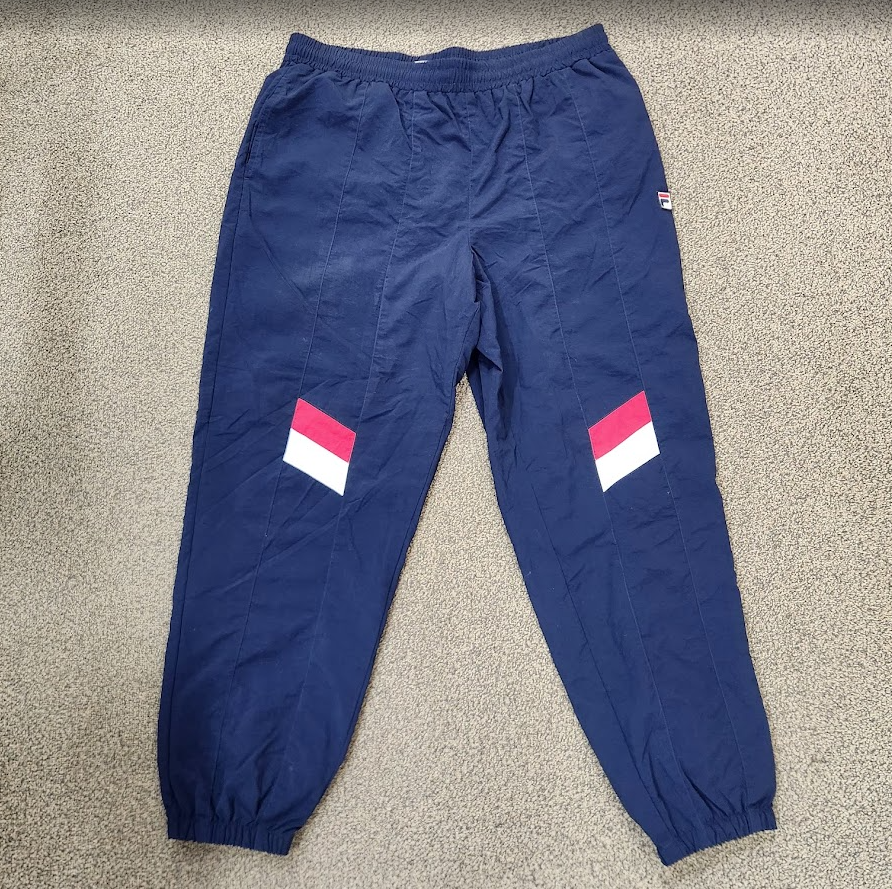 FILA Big Knee Logo Track Pants Navy
